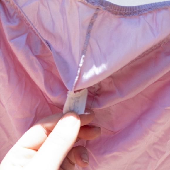 vintage pink bloomer shorts size small hers bloomers w/ lace trim - Picture 4 of 6